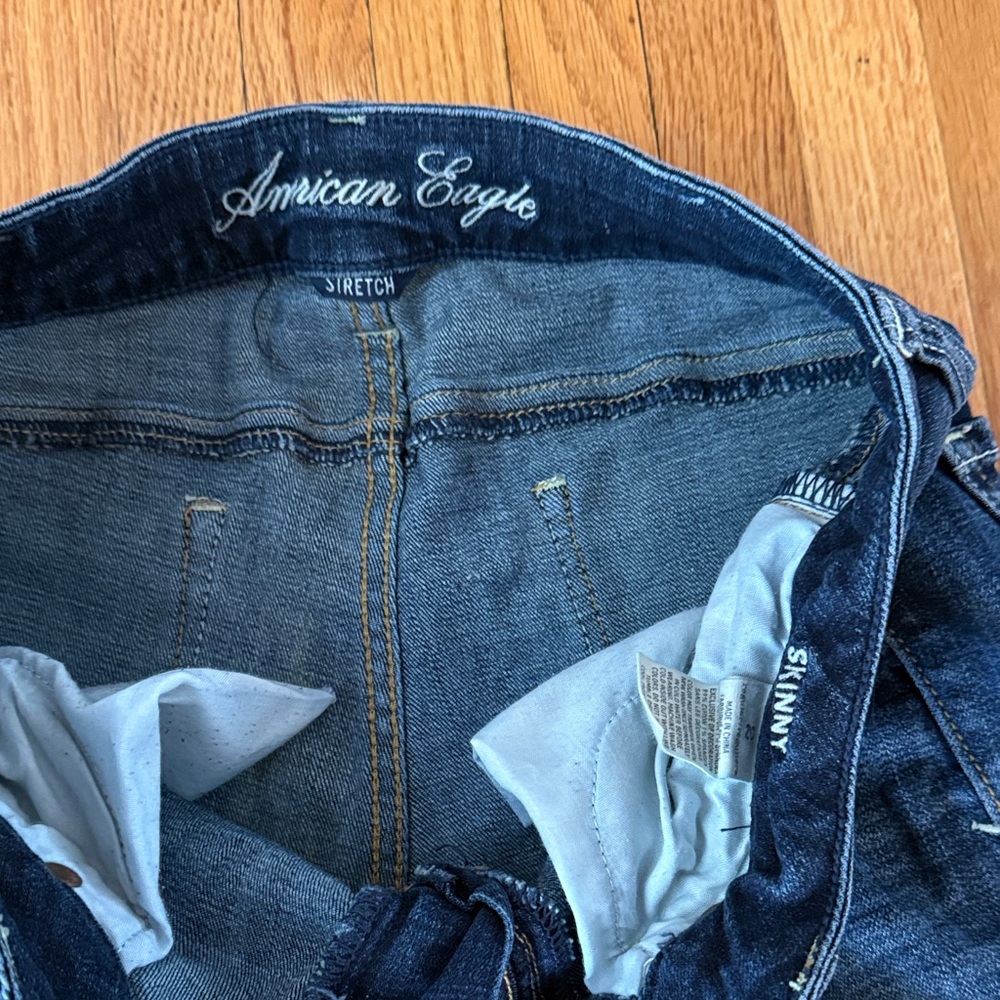 American Eagle Outfitters Blue Skinny Jeans - Picture 2 of 4